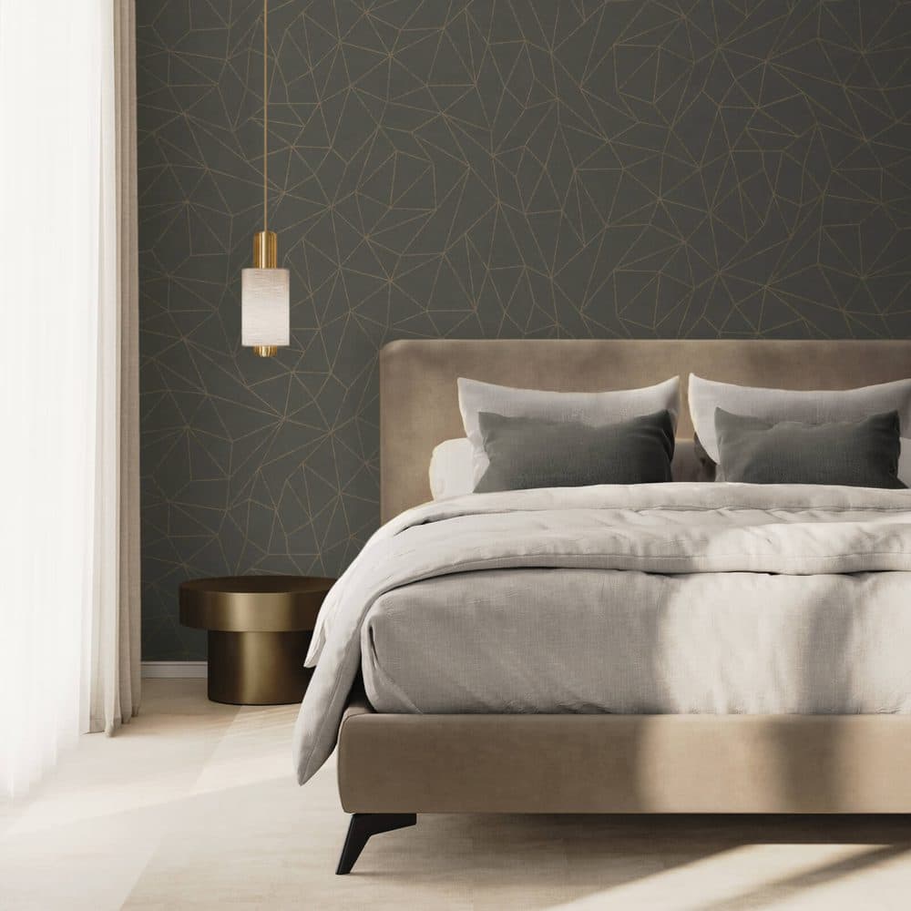 Refract wallcovering by Newmor with split fibre-optic detail