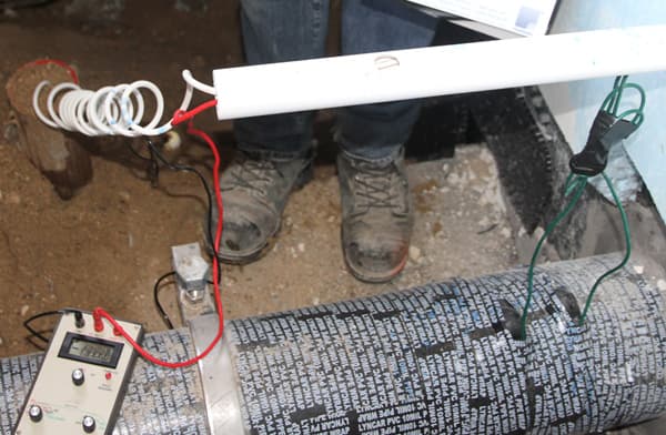 Cathodic protection installation work