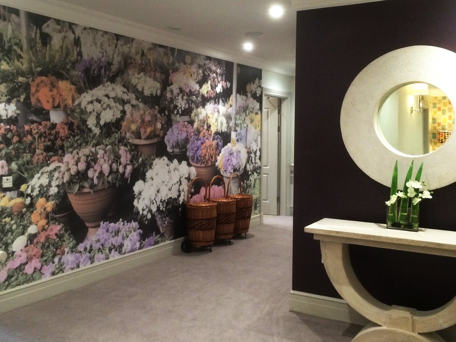 Premium wallcovering applied in an interior space